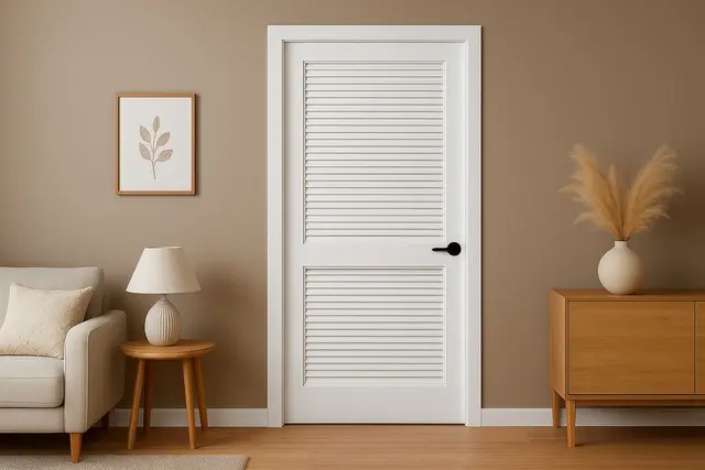 Two Panel Louver Primed Interior Door